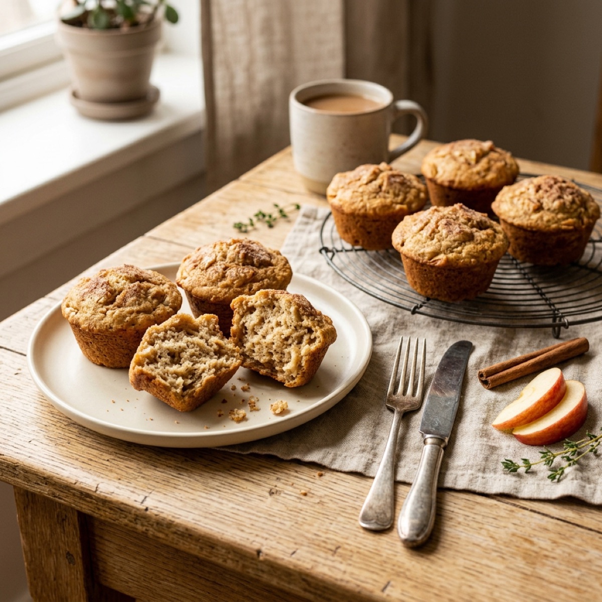 Apfel-Zimt-Muffins — glutenfreies Rezept