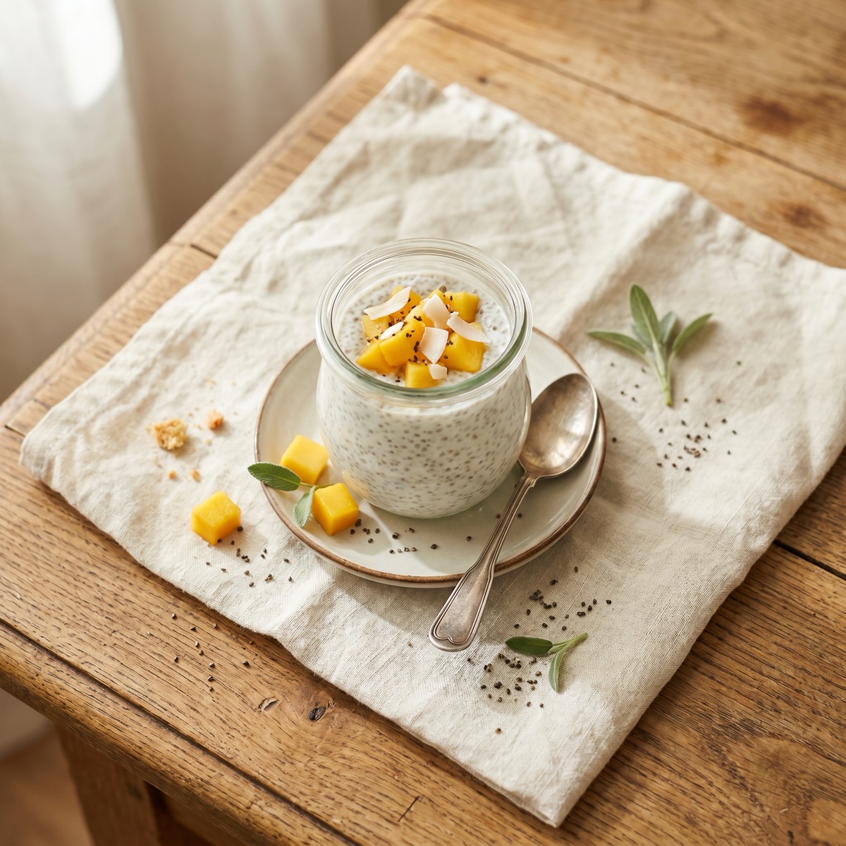 Chia-Pudding mit Mango — glutenfreies Rezept