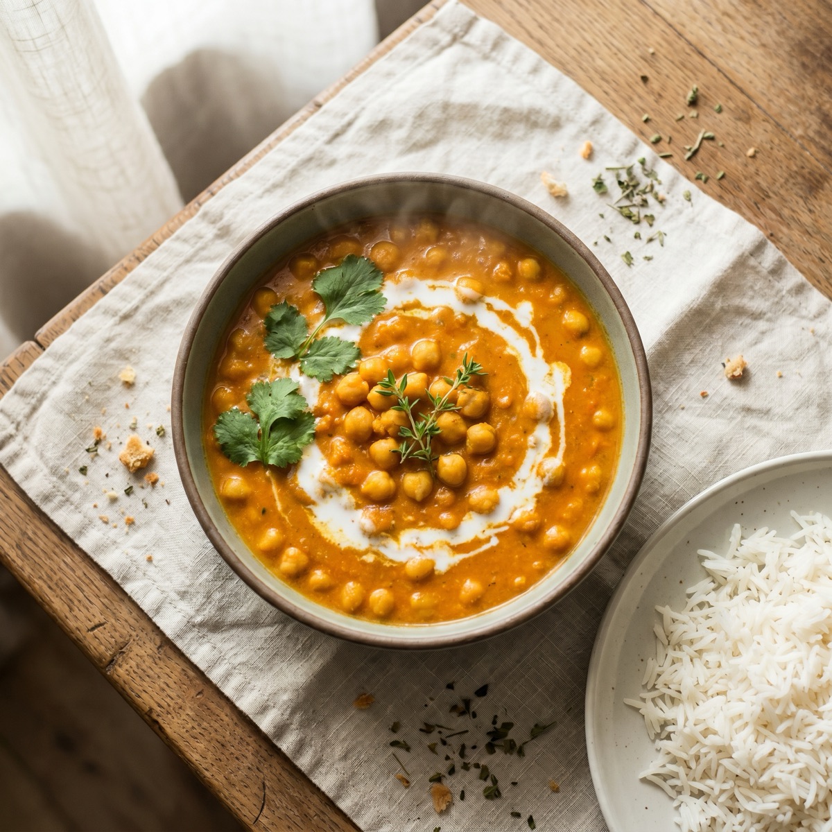 Kichererbsen-Curry mit Kokos — glutenfreies Rezept