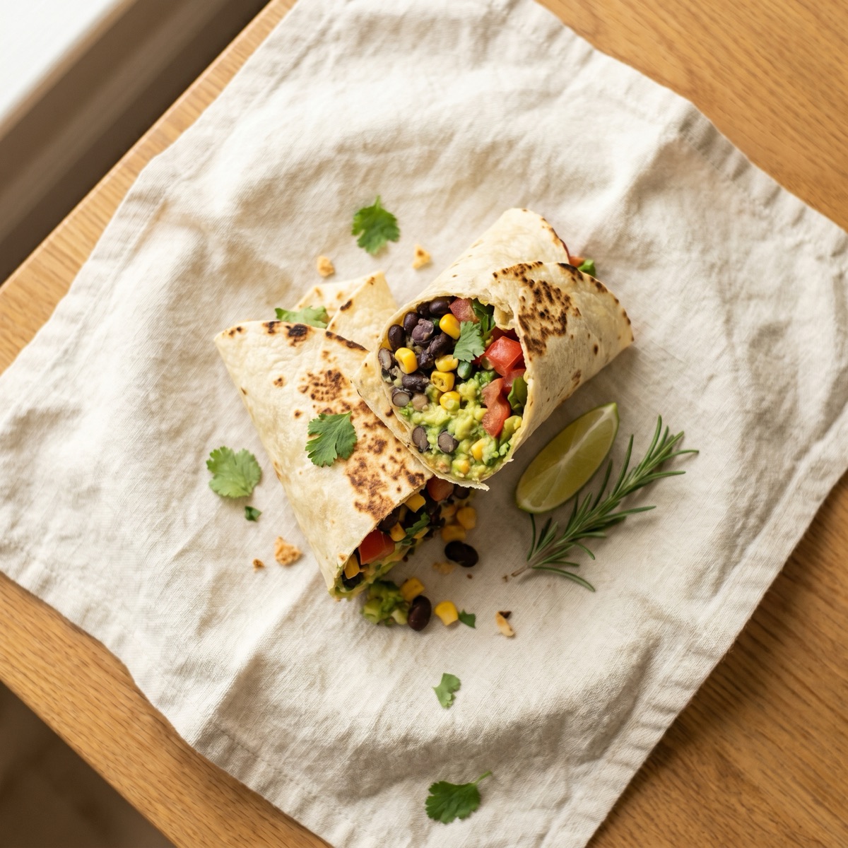 Mais-Tortilla-Wraps mit Avocado — glutenfreies Rezept