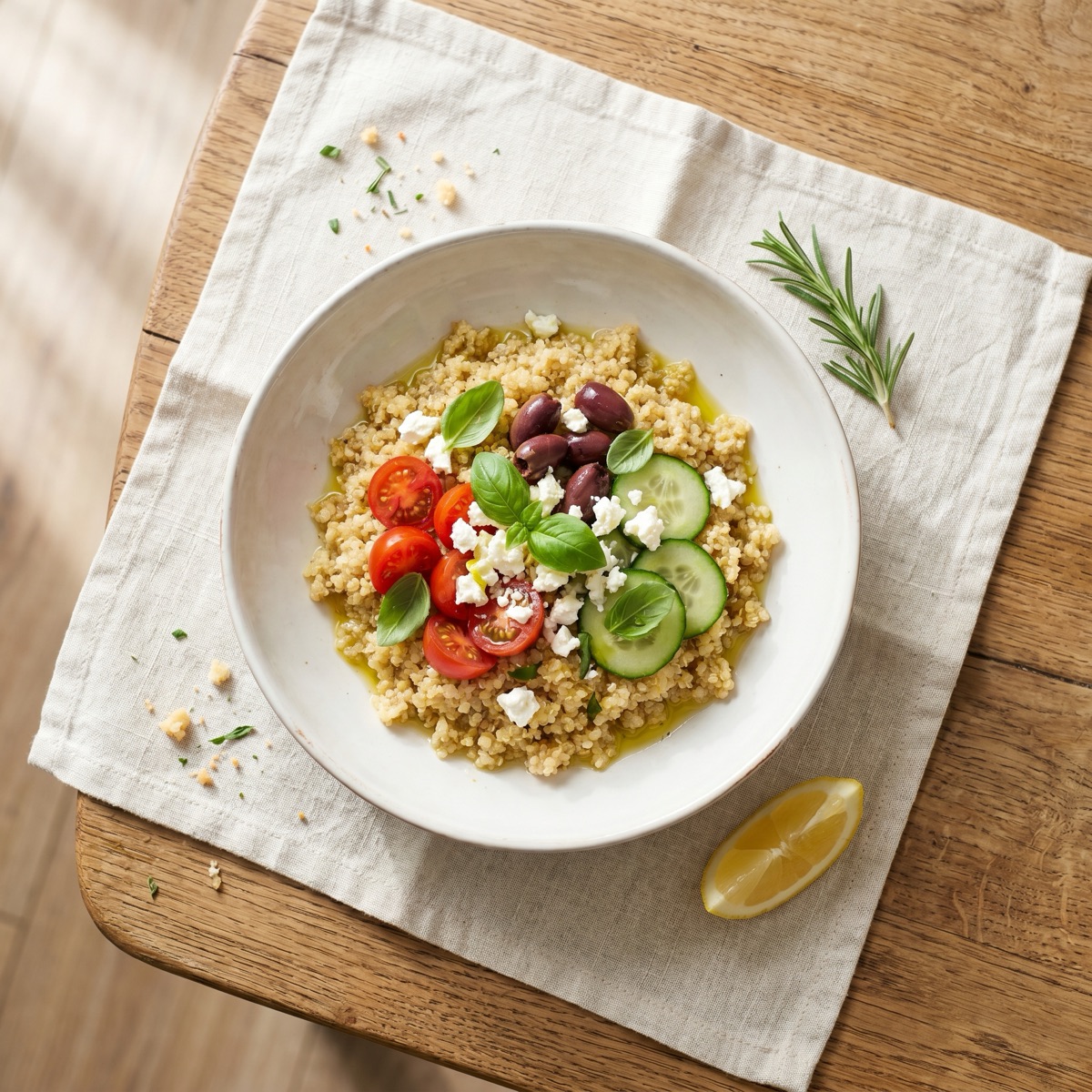 Mediterrane Quinoa-Bowl — glutenfreies Rezept