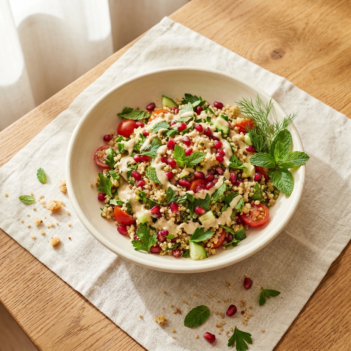 Quinoa-Salat mit Granatapfel — glutenfreies Rezept