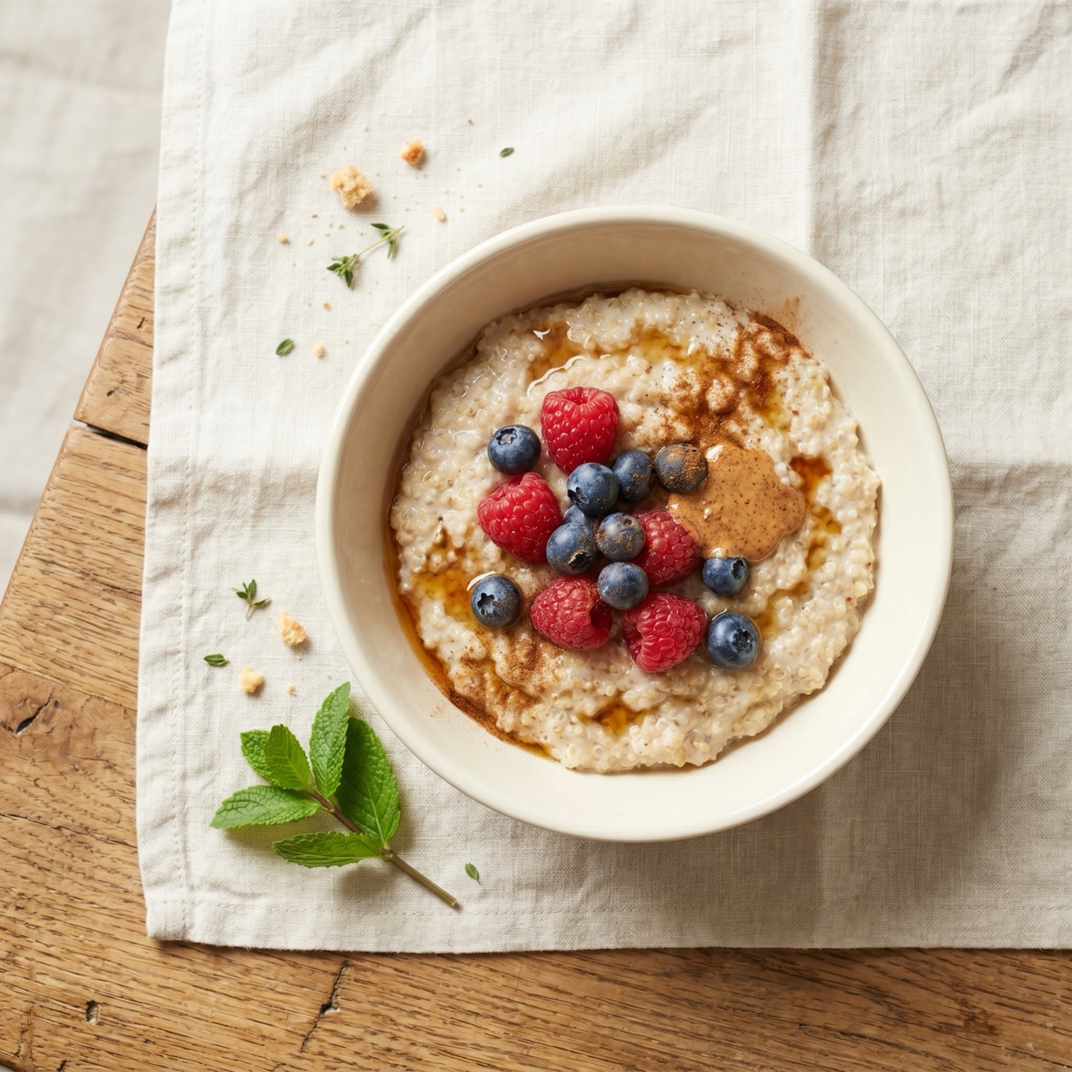 Quinoa-Porridge mit Beeren — glutenfreies Rezept