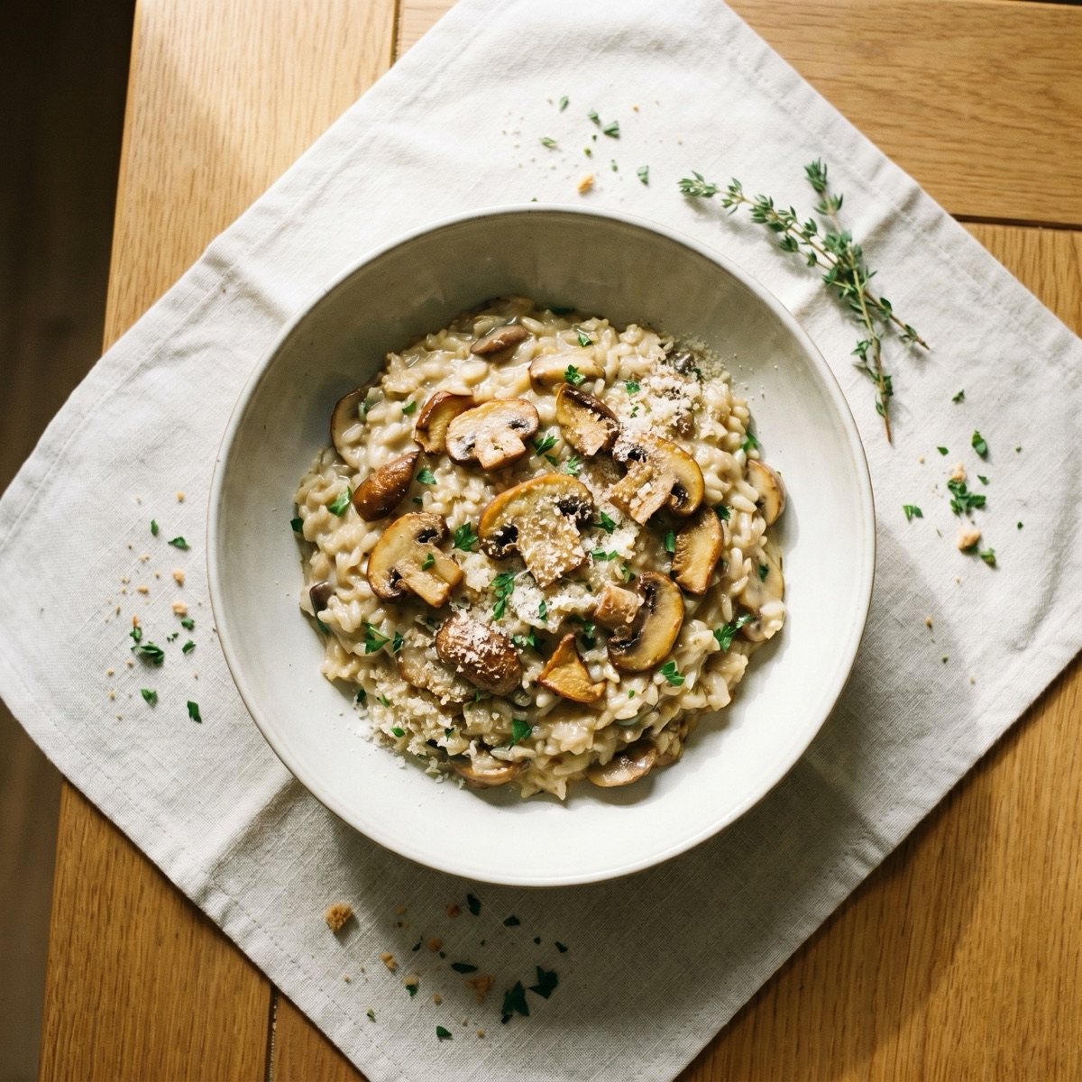 Risotto mit Pilzen — glutenfreies Rezept